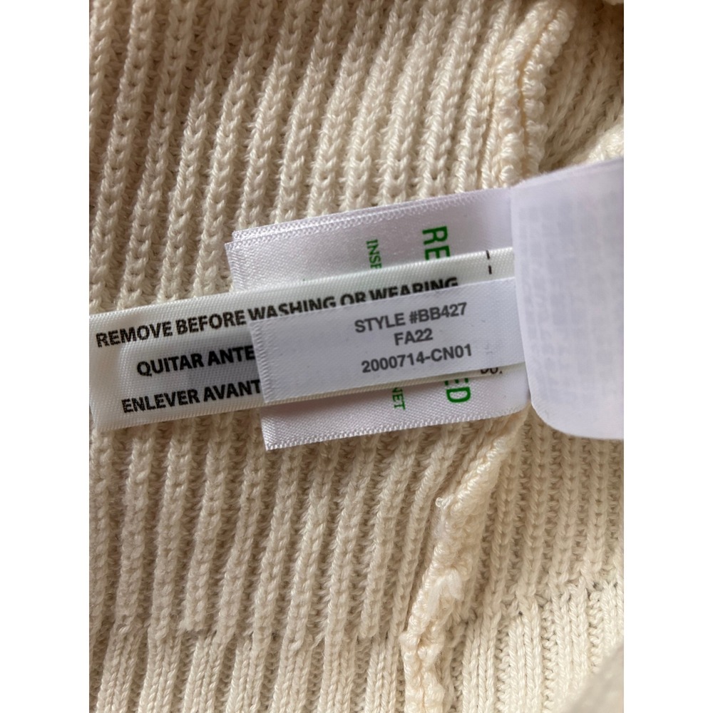 J.Crew Womens Cream Shaker Stitch Turtleneck Sweater Relaxed Fit Pullover Size S - Picture 6 of 14